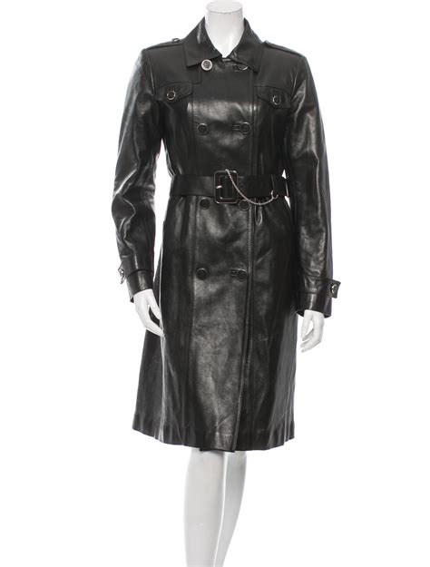 gucci leather trench coat womens|Gucci women's pea coat.